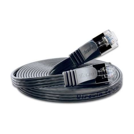 Slim Wirewin PKW-STP-SLIM-KAT6 0.5 SW RJ45 Câble réseau, câble patch CAT 6 U/FTP 0.50 m noir plat 1 pc(s) D953851 (1/2)