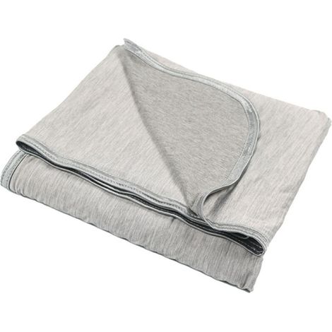 Couverture rafraîchissante double face, coloris gris, format 150 × 200 cm, usage été (1/4)