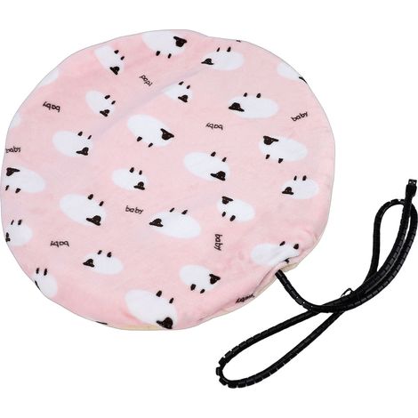 Coussin chauffant USB pour animaux de compagnie, couverture ronde Double face en flanelle épaisse et chaude pour chien et chat, tapis pour hiver par temps froid, agneau rose (1/5)