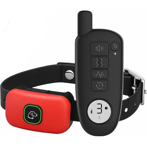 Collier de Dressage pour Chien, Collier Rechargeable Électrique avec Portée de 400M- pour Petits/Moyens/Grands Chiens rouge