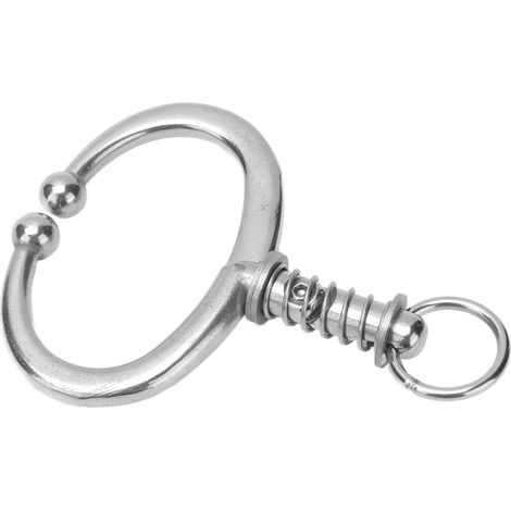Anneau nasal pour bovins en acier inoxydable, pince nasale pour taureaux et vaches avec ressort, pour la ferme. (1/5)