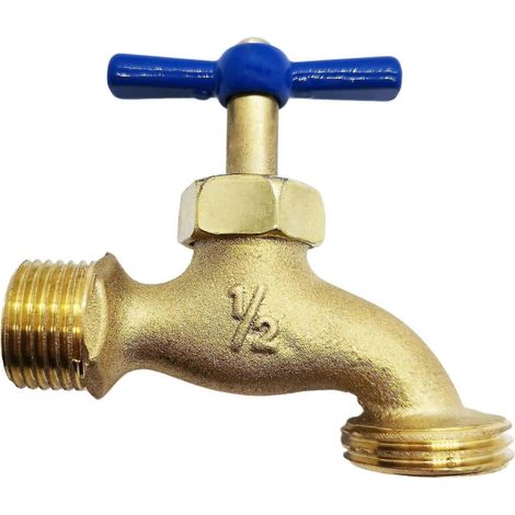 1 Piece Copper Body Slow Open 4 Point Spout Outdoor Garden Faucet 1/2
