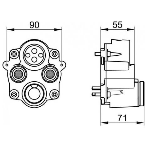 Adaptateur KE, accessoire de raccordement 59970, pour circuits d'eau inversés