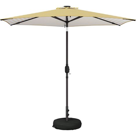 Maison Exclusive - Parasol da giardino con luci LED e base 270 x 270 cm Poliestere (1/5)