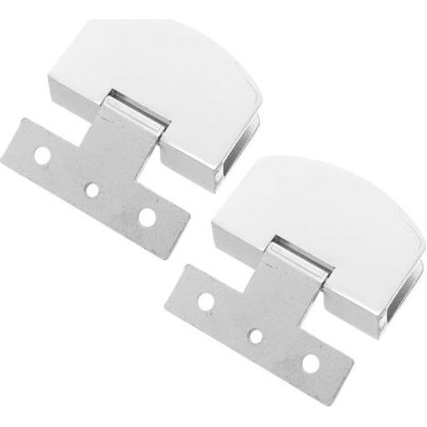 Lot De 2 Charnières Pour Portes En Verre Charnières Pour Armoires En Verre Sans Cadre Pour Portes De Pivotantes Pour En (1/5)