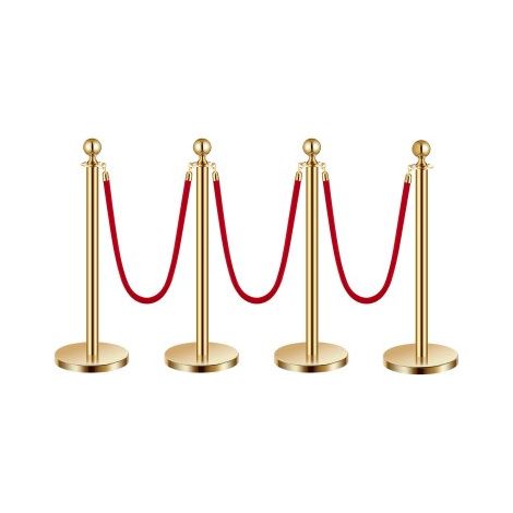 Poteau de guidage - 4 pcs barrière de balisage pour contrôle de (1/5)