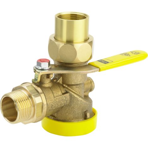 Viega robinet à tournant sphérique pour compteur de gaz 526283 R/Rp 2000 , laiton, angle, pour compteur de gaz monotube