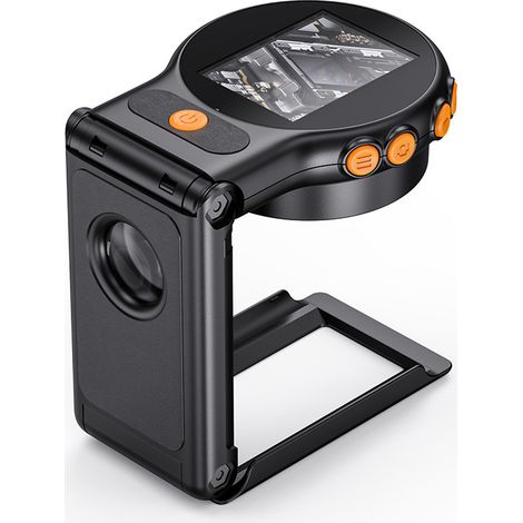 Microscope numérique avec grossissement 500x et écran 2 pouces Microscope multifonctionnel avec support pliable et angle de vision large de 178 degrés (1/5)