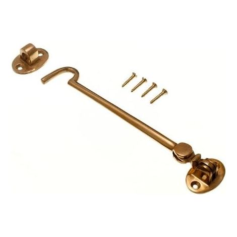 3 x 150 mm silencieux type laiton poli crochet et œillet de porte de cabine (1/2)