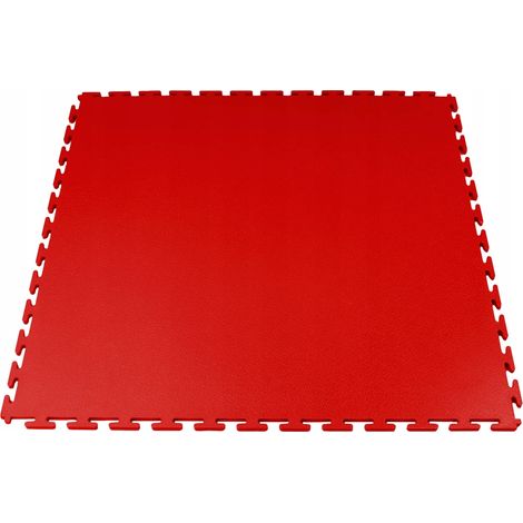 Modulare PVC-Bodenplatte 50x50, Farbe: Rot (1/5)
