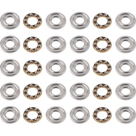 Jeu de roulements à billes de poussée miniatures, 10 pièces, roulements plats en acier de haute précision (F6-14M 6x14x5mm) (1/5)
