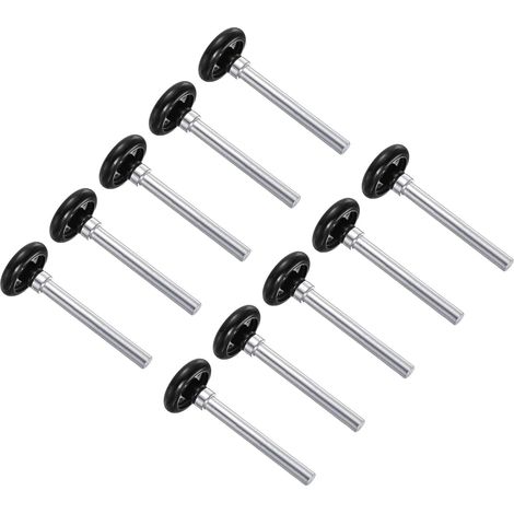 10 Pcs Rouleaux De Porte De Garage 1.8 Pouce x 4.25 Pouce Tige Noir En Nylon, Rouleaux De Porte De Garage Standard Silencieuses Et Scellés Pour Track 2 Pouce Remplacement (1/5)