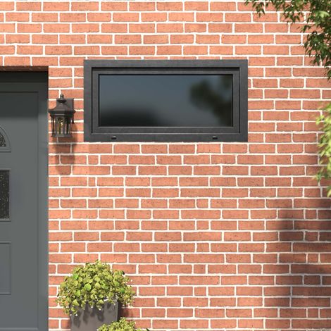 vidaXL Fenêtre de sous-sol RISOR 120 x 60 cm PVC et verre Anthracite (1/5)