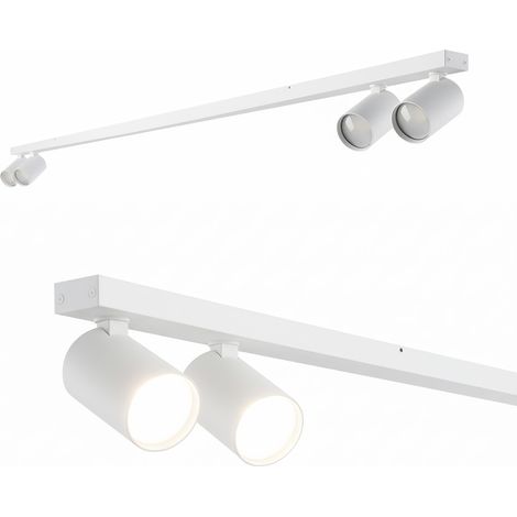 Plafonnier à 4 spots orientables IP20 GU10 230V MALGA 4 LINE blanc EDO Solutions (1/5)