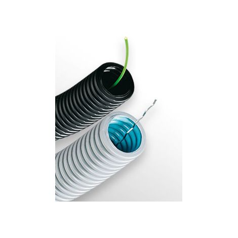 Blanc Habitat – Gaine électrique préfilée 100m – Ø20mm gris – Cintrable et élastique – Homologuée IP 44 pour installations électriques