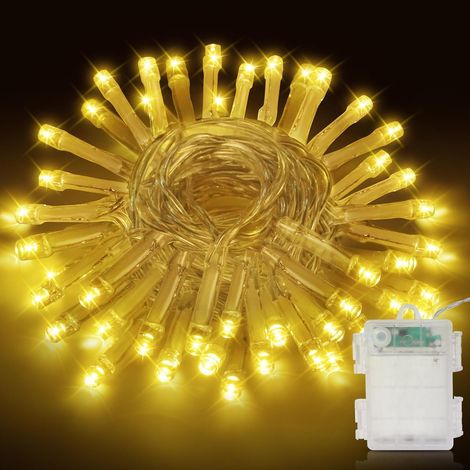 1-teiliges Set, warmweiß, 4,5 m, 30 LEDs, batteriebetriebene Weihnachtsbeleuchtung, Weihnachtsbeleuchtung für drinnen und draußen, für Balkon, Garten, Schlafzimmer, Party (1/5)
