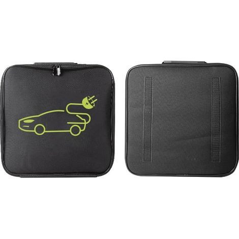 Organizador de cables de arranque para coche, organizador de cargadores y organizador de cables, color negro, incluye cable de carga para vehículos eléctricos (cuadrado). (1/5)