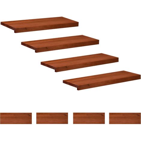 Marches d'escalier 8 pièces 80 x 25 x 2 cm Marron