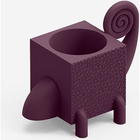 Vaso design in polietilene per piante da interno ed esterno Cama - Viola (1/3)