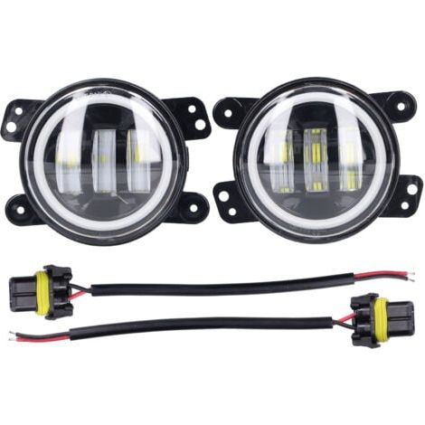 Aiperq Angel Eyes Light 30W 3000LM LED Fendinebbia Anteriore 10-30V Universale per Auto Camion Furgone Rimorchio
