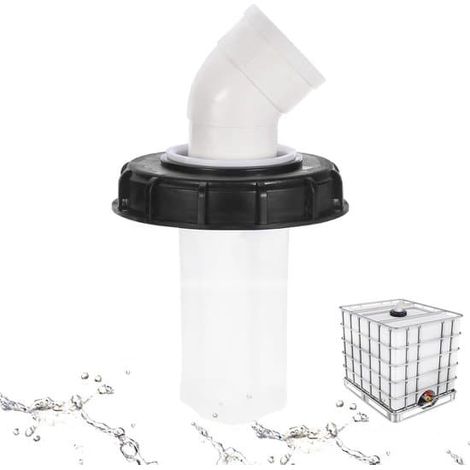 Couvercle IBC à 45° pour réservoirs d'eau de pluie de 1000 L avec filtre en nylon lavable (1/5)