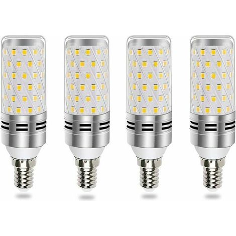 Ampoule E14 LED 16W blanc froid - Équivalent à une ampoule halogène de 100W à 120W, émettant 1600LM avec une lumière à 360°, adaptée aux lustres, appliques et lampes de chevet, lot de 4, non-dimmable. (1/5)