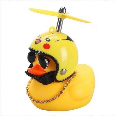 Intérieur de voiture Petit canard jaune Vélo Airscrew Casque Canard Cool Ducky Vélo Moteur à vent Cyclisme Ornement Accessoire (1/5)