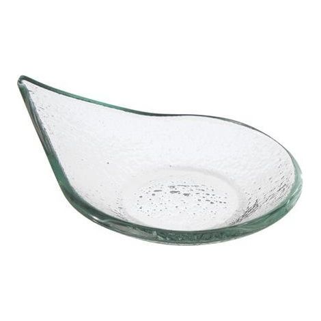 Assiette en verre transparent Vetro fingerfood goutte de pluie - 80x100mm - Lot de 6 - Finedine