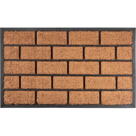 Fußmatte MagicHome RBC 124, für die Tür, Brickwall, 45x75 cm, Gummi/Kokos (1/3)