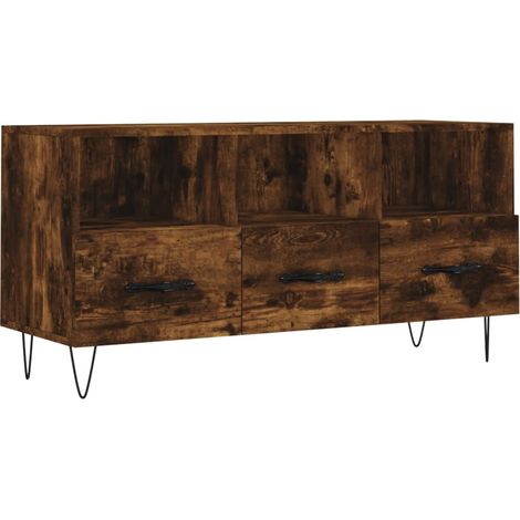Maison Exclusive - TV-Schrank Räuchereiche 102x36x50 cm Holzwerks