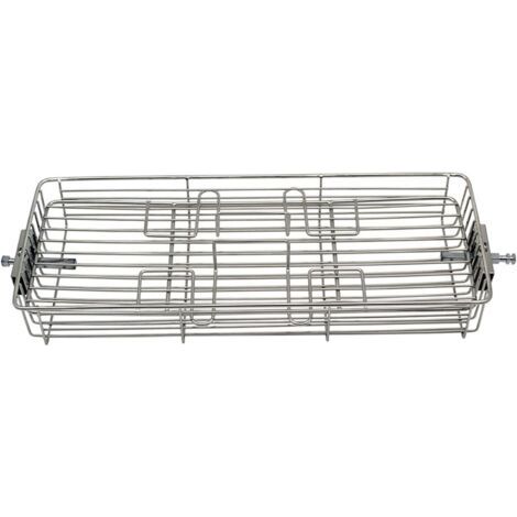 Panier de Cuisson Tourne Broche d'acier Inoxydable, Grille Poisson Barbecue, Panier de Cuisson Plat pour Viande Poisson Fruits et Légumes Pain, pour Barbecue et Four
