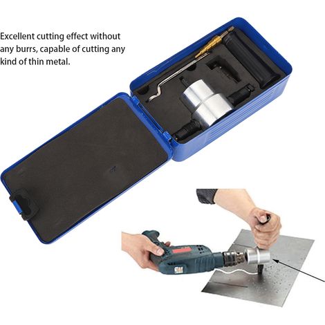 Kit 6 pièces adaptateur scie cloche et grignoteuse tôle métal double tête pour perceuse (1/5)