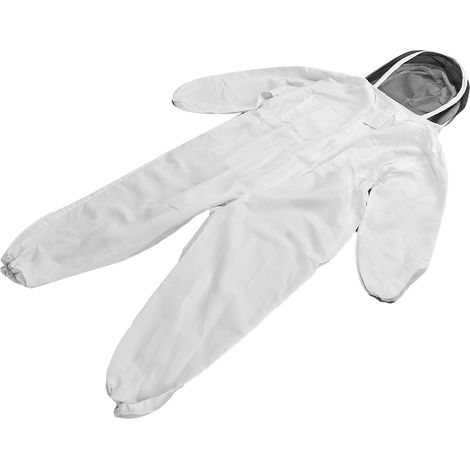 Losgröße L: leichter weißer Raumanzug + XXL-Leinenhandschuhe + Bienenbürste aus Schweineborsten + rotes Schweineschwanzmesser (halbes Set), Imkereiausrüstung (1/5)