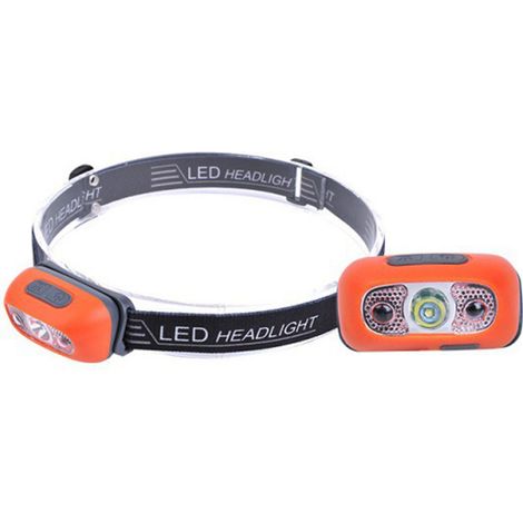 Lampe frontale rechargeable USB avec bandeau rétractable, éclairage d'urgence intelligent à induction, lampe frontale portable compacte pour l'extérieur (1/5)