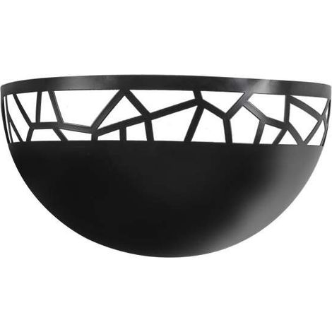 Aplique a pared modelo Pang acabado negro, 16cm(alto) 29cm(ancho) 15cm (fondo) (1/2)