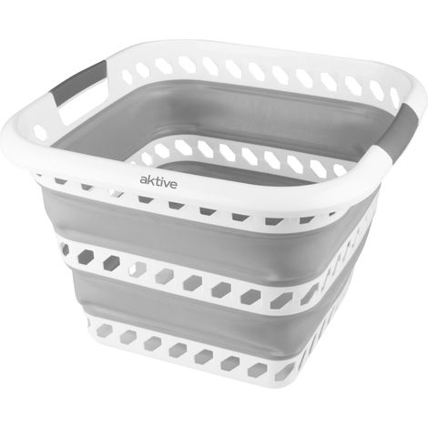 Panier Pliable 40 litres, Format Carré, 49X48X33 cm, Pliage Compact, sans Bpa, Boîte de Rangement Portable, Panier à Linge Pliable, pour la Maison, Le Camping et Les Pique-Niques (1/5)