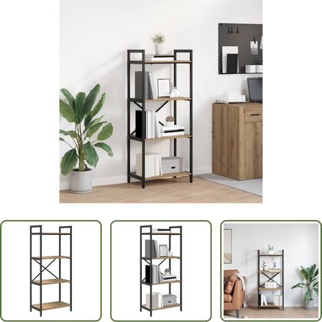 vidaXL Industriestil - Bücherregal Artisan-Eiche 56 x 34 x 133,5 cm Holzwerkstoff (1/5)