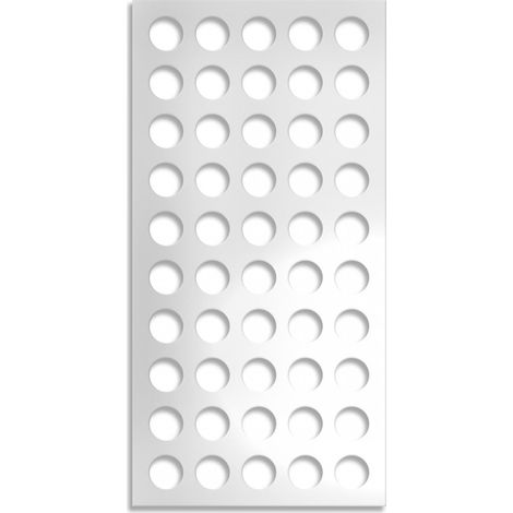 FORI-MEDI - Pannello in PVC traforato - Parasole - Misura: 50x150 cm - Colore: bianco
