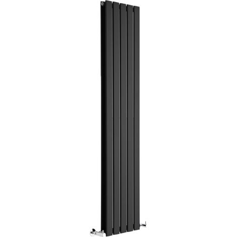 Hudson Reed – Radiateur vertical en acier noir 160 cm x 35 cm x 5,8 cm – Puissance 1102 Watts – Garantie 20 ans – Design compact pour espaces réduits
