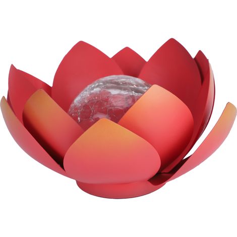 Lampe solaire étanche Lotus LED, sans installation requise, idéale pour les tables et les sols de jardin. (1/5)