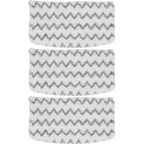 AURA Lot de 3 housses de rechange en tissu pour balai vapeur Shark S1000 /S1000A /S1000C /S1000WM /S1001C (Blanc) (1/5)
