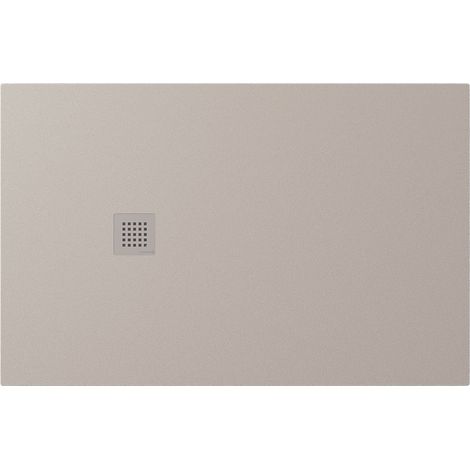 Receveur de douche en marbre coulé TRENECA 140x90cm, découpable selon vos demandes, beige mat (1/4)