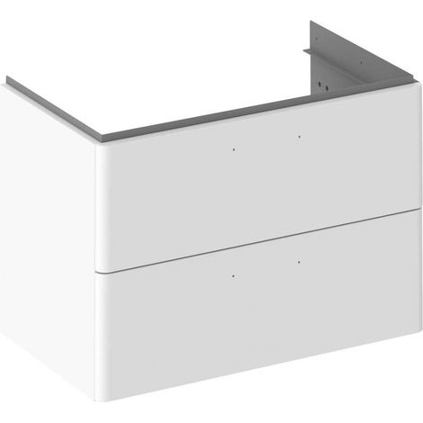 Ravak Balance II - Mueble de lavabo 80x50x47 cm, 2 cajones, blanco X000001815