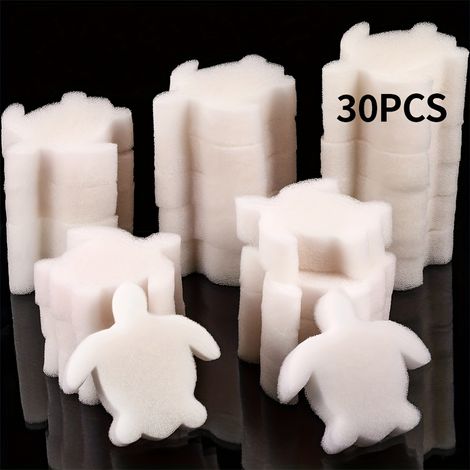 30 éponges pour spas et piscines, absorbantes de graisse en forme de tortue, boules de nettoyage pour piscines (1/5)