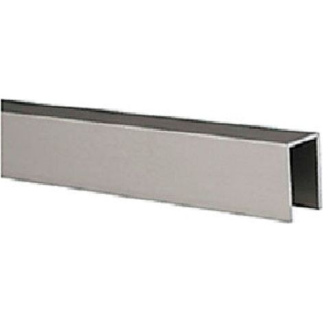 Perfil coronación U 180cm para cabina sanitaria fenólica aluminio inoxidable 316 (1/2)