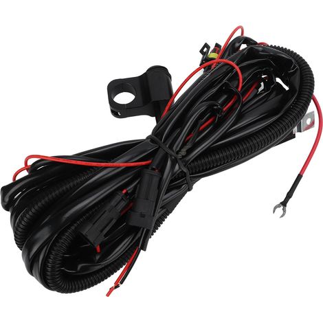 Interrupteur à bouton pour guidon de moto, faisceau étanche pour feux antibrouillard LED, compatible quad et moto tout-terrain, 2,2 m / 2,41 yd (1/5)