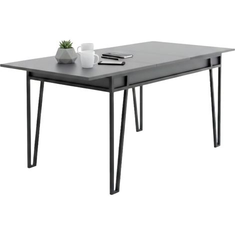 Tavolo Allungabile Nestor, Allungabile, 8 Posti, 80x170x76h cm Nero Antracite