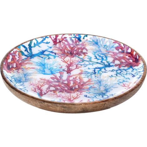 Signes Grimalt Plat de cuisine  Boîtes et plateaux de plaques de corail bleu 22x22x3cm 25189