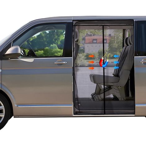 Magnetisches Moskitonetz für VW T5/T6 Schiebetür, Insektenschutz mit Sonnenschutz (1/5)