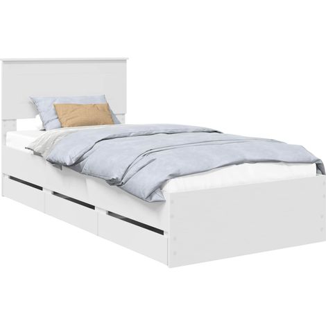 Estructura de cama con cajón 90 x 200 cm Madera Ingenieril vidaXL